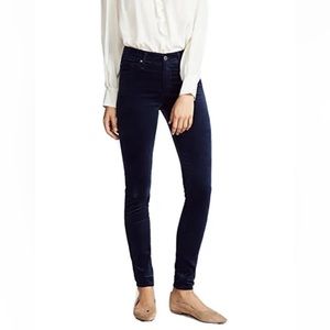 AG JEANS "THE LEGGING SUPER SKINNY" Velvet Jeans In "DKS" (NAVY)